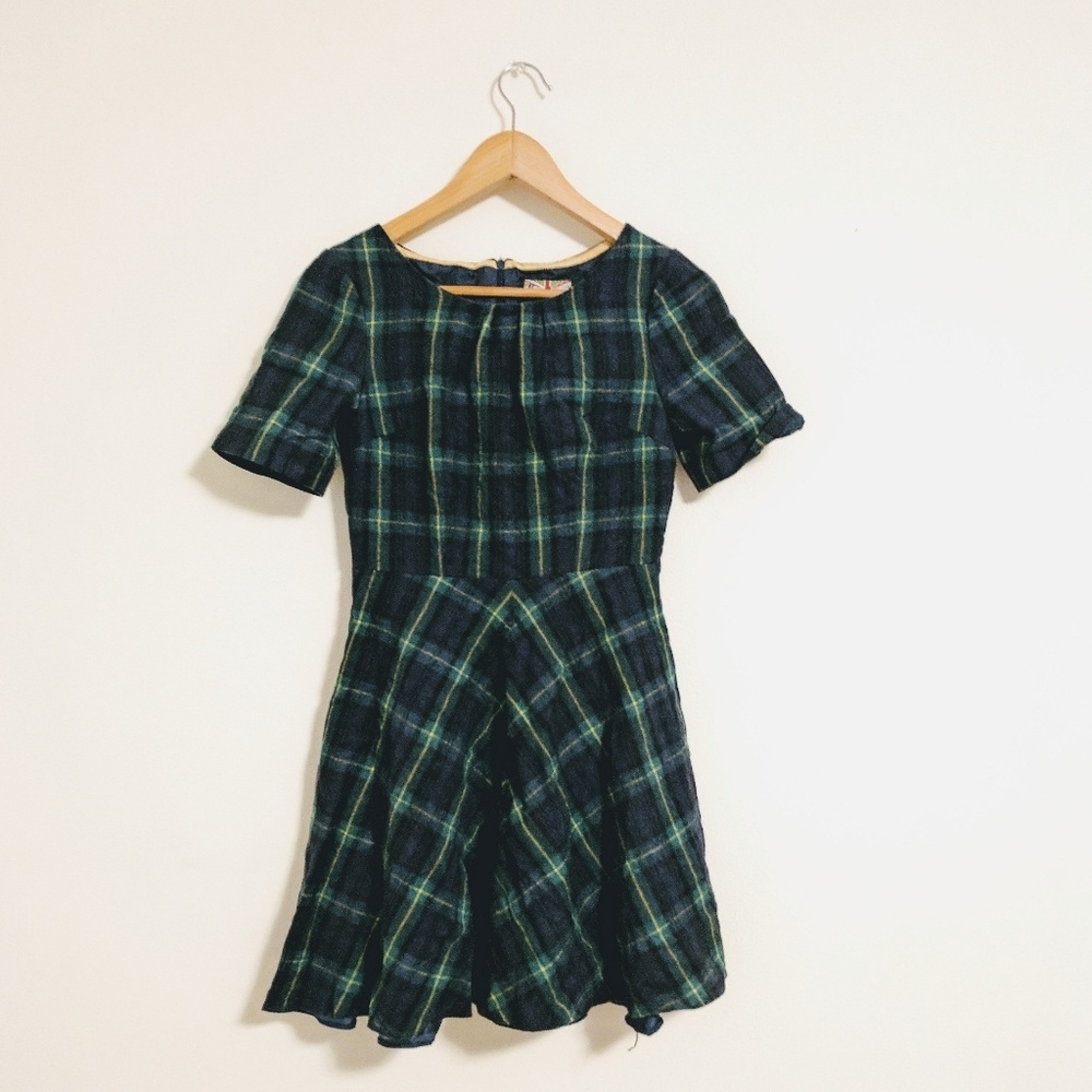 Boden Wool Dress in Plaid 🍁
